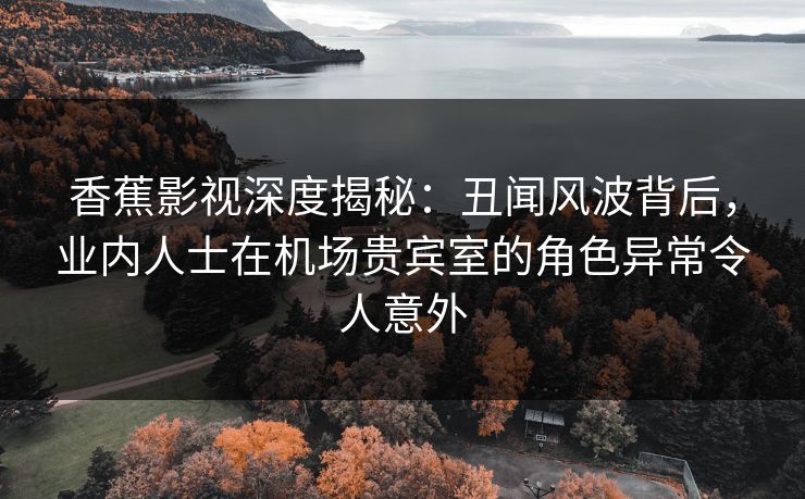 香蕉影视深度揭秘：丑闻风波背后，业内人士在机场贵宾室的角色异常令人意外
