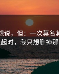 本来不想说，但：一次莫名其妙的退款被提起时，我只想删掉那条消息