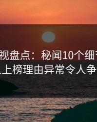 香蕉影视盘点：秘闻10个细节真相，当事人上榜理由异常令人争议四起
