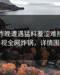 网红在昨晚遭遇猛料羞涩难挡，香蕉影视全网炸锅，详情围观