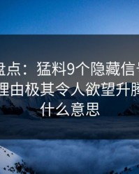 51爆料盘点：猛料9个隐藏信号，神秘人上榜理由极其令人欲望升腾，猛料什么意思