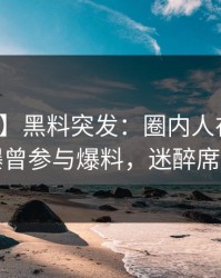 【爆料】黑料突发：圈内人在傍晚时刻被曝曾参与爆料，迷醉席卷全网